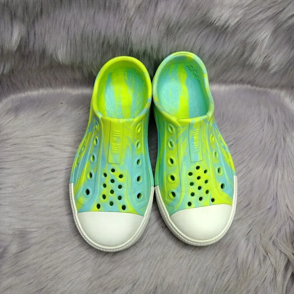 Converse Taylor All Star Play Lite CX Rubber Shoes Kids Size 13 Green Blue